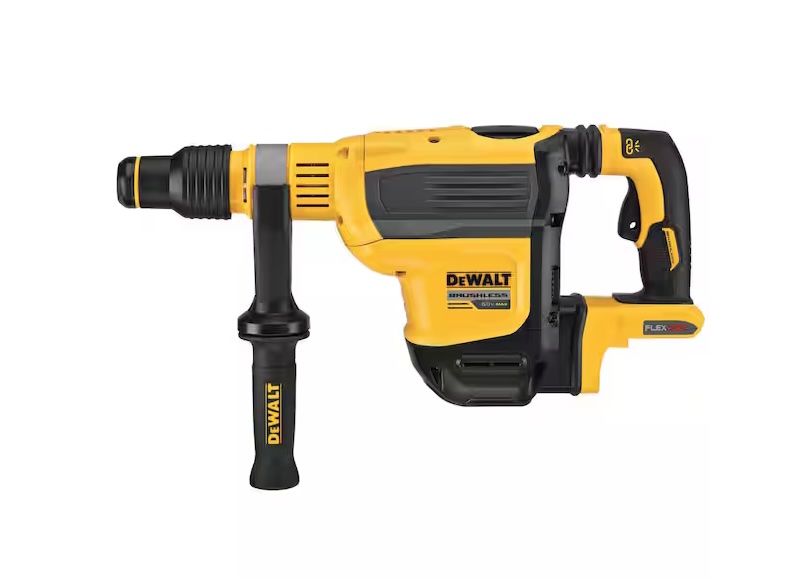 DeWalt DCH614 1-3/4 inch 60V Max cordless rotary hammer drill in yellow and black.

