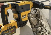 DeWalt rotary hammer right-side view