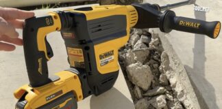 DeWalt rotary hammer right-side view