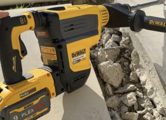 DeWalt rotary hammer right-side view