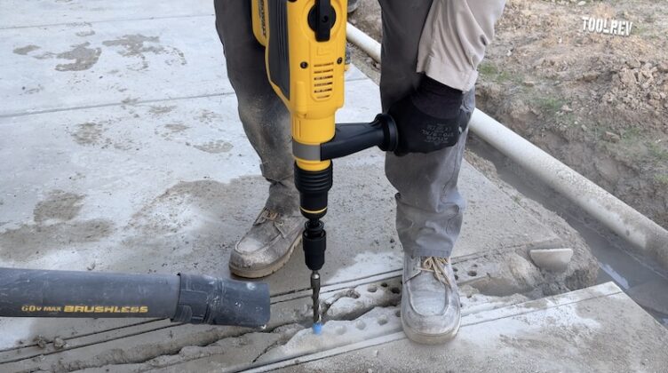 DeWalt rotary hammer drilling concrete