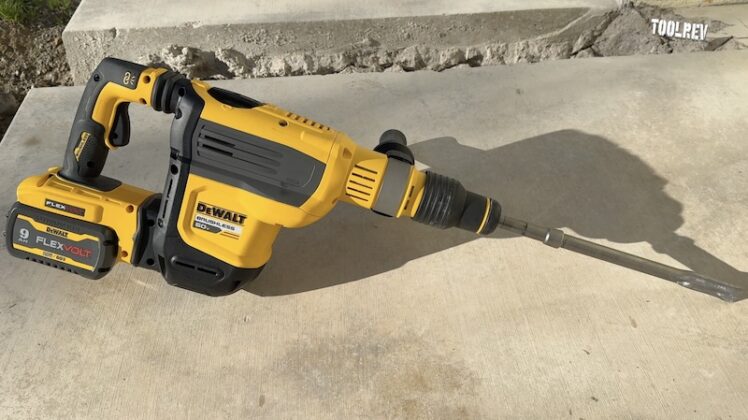 DeWalt rotary hammer right-side view.