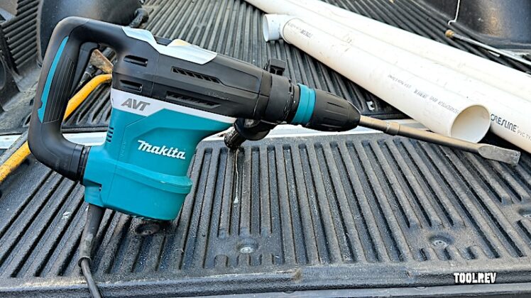 Rotary hammer right-side view