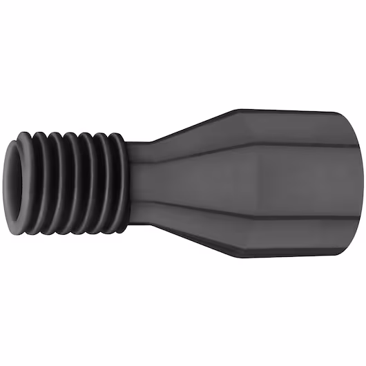 DeWalt dust connector in black against white background.