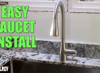 How To Install a Kitchen Faucet kitchen faucet on granite counter top