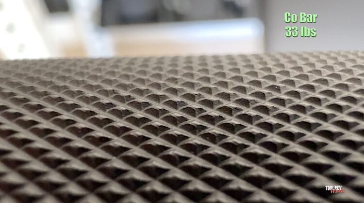 REP Colorado Short Bar knurling up close.