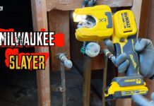 DeWalt DCE154 Copper Cutter: 2-Second Cuts DeWalt DCE154 Copper Tubing Cutter in Yellow and Black