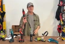 Best Power Box Cutter ToolRev workshop test of seven powered box cutters, including Ryobi, Makita, Skil, BoxBlayde, Vloxo, Milwaukee, and DeWalt