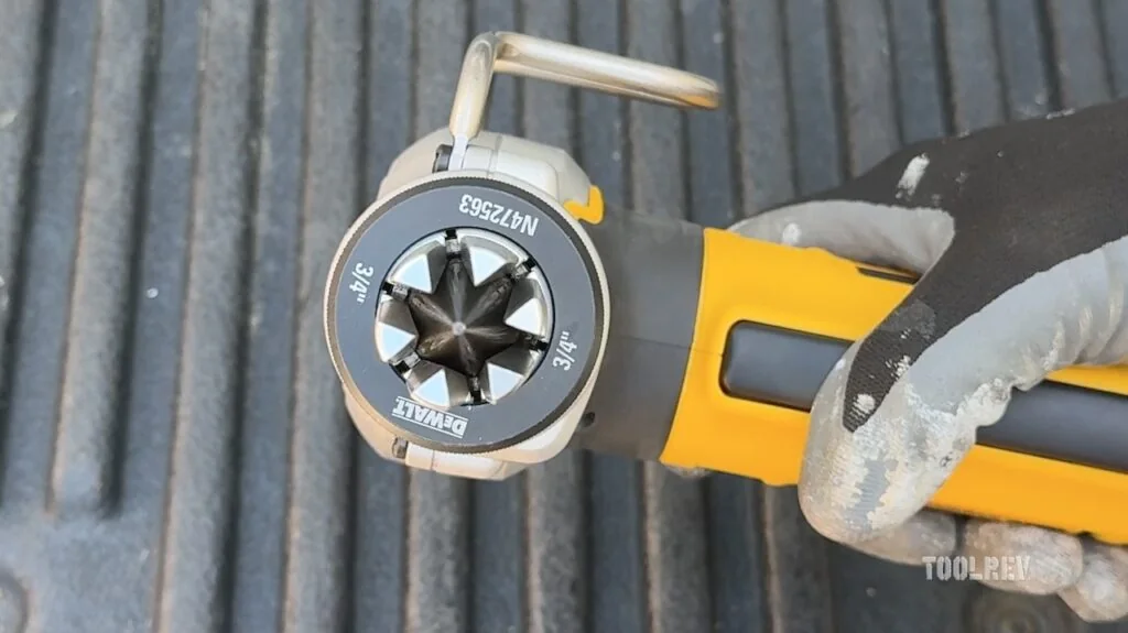DeWalt PEX Expander in yellow and black color scheme. DeWalt PEX Expander in yellow and black color scheme.