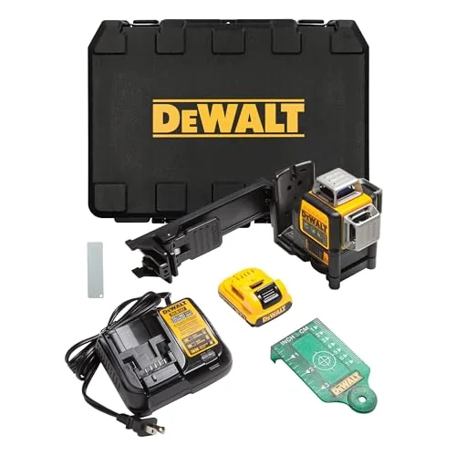 DEWALT 12V MAX Laser Level, Green Line Laser, 3-Way, 360 Degree Professional Laser, Cordless/Rechargeable (DW089LG),Yellow DEWALT 12V MAX Laser Level, Green Line Laser, 3-Way, 360 Degree Professional Laser, Cordless/Rechargeable (DW089LG),Yellow
