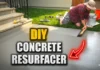 How to Resurface Concrete: Easy Step-by-Step Applying concrete resurfacer to a patio with a squeegee, DIY concrete resurfacer video thumbnail