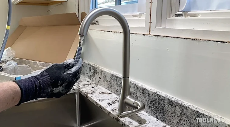 Kitchen faucet installation