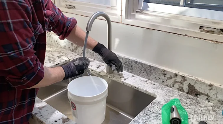 Kitchen faucet installation