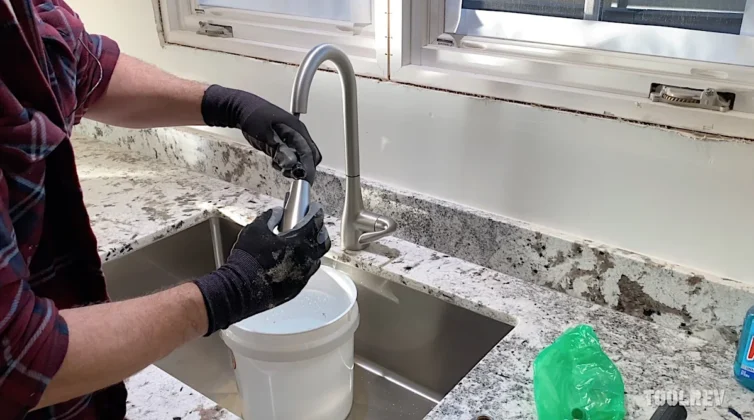 Kitchen faucet installation