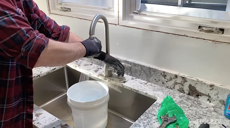 Kitchen faucet installation